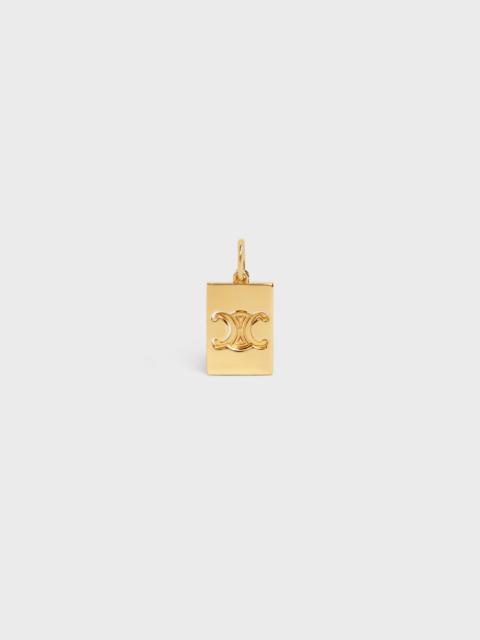 Celine Separables Triomphe Interlocked Pendant in Brass with Gold Finish