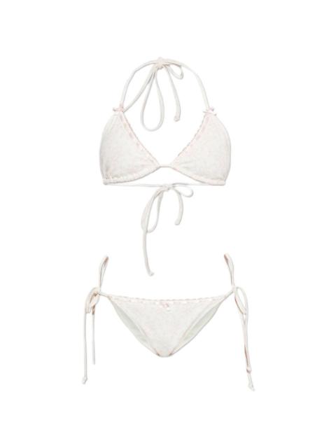 LoveShackFancy Harbor bow-detail bikini