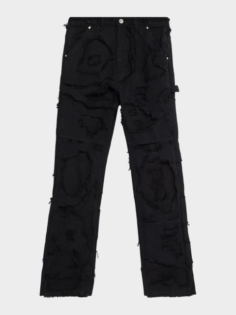 WHO DECIDES WAR Men's Unearthed Distressed Slim-Straight Leg Pants