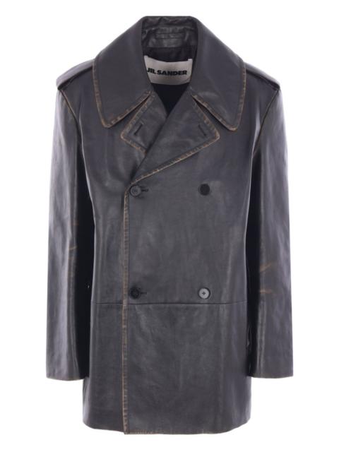 Jil Sander buttoned leather jacket