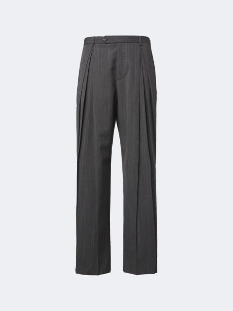 Valentino Striped wool and silk wide-leg pants