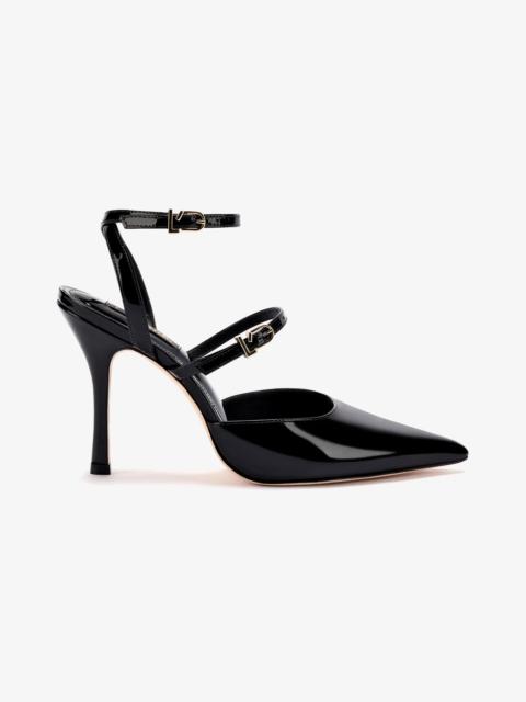 Larroudé Kris Pump In Black Patent Leather