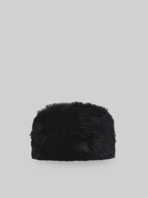 The Frankie Shop Umea Faux Fur Hat - Black