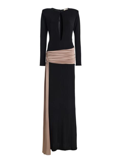 THE NEW ARRIVALS ILKYAZ OZEL Exclusive Heat Crepe Maxi Dress
