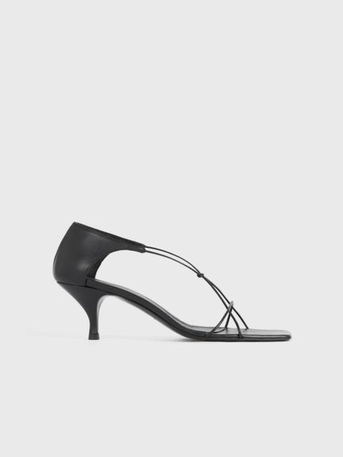 The Leather Knot Sandal black