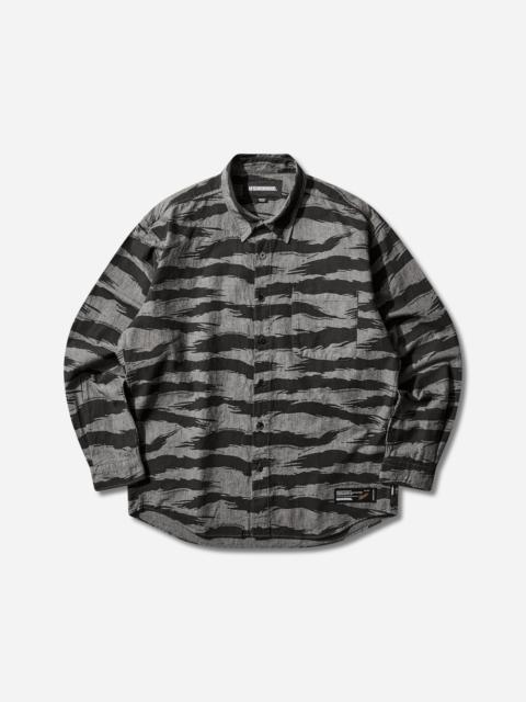 NEIGHBORHOOD Men's Camo Pattern Chambray Longsleeve Shirt Black