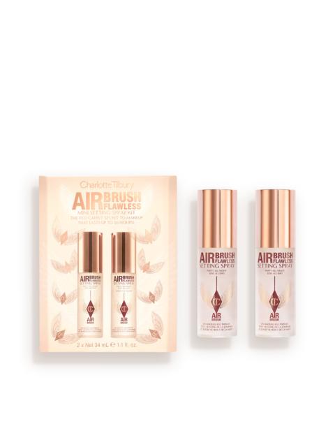 Charlotte Tilbury AIRBRUSH FLAWLESS MINI SETTING SPRAY KIT TRAVEL SIZE FACE KIT