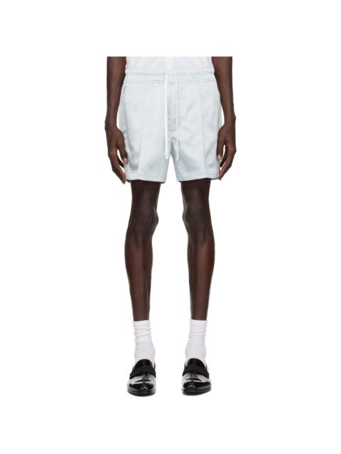 TOM FORD Blue Shiny Satin Shorts