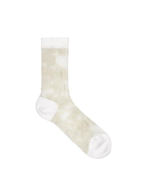 HENRIK VIBSKOV FROGTOOTH SOCK - PIXELATED WHITE