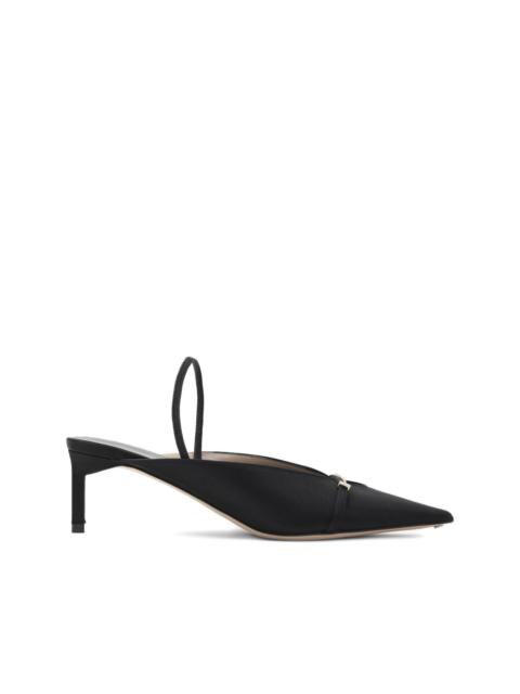 pointed-toe mules