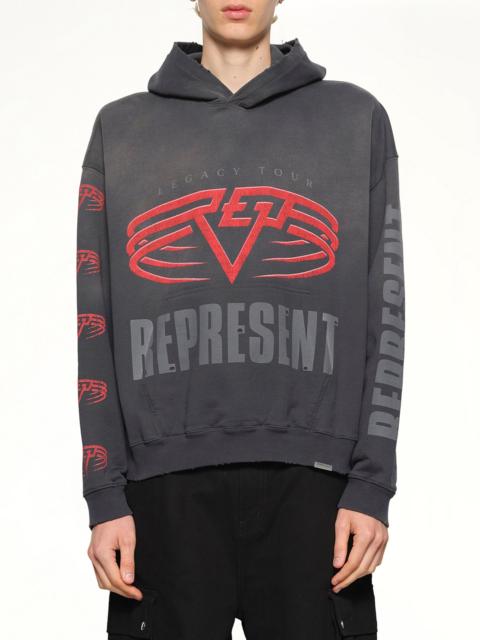 REPRESENT Reversible Living Legacy Falcon Hoodie in Sun Fade Grey