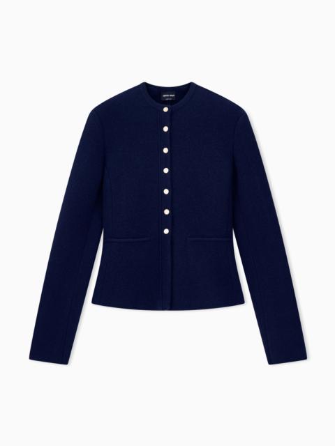 GIORGIO ARMANI BLAZER JACKETS SLIM CREW NECK IN VIRGIN WOOL CASHMERE