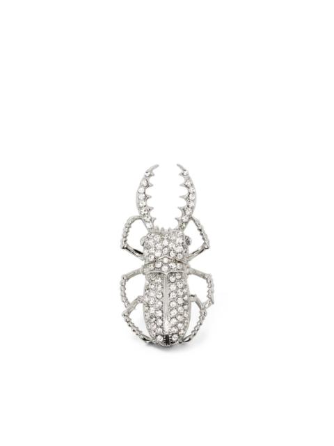 Blumarine crystal-embellished beetle earrings