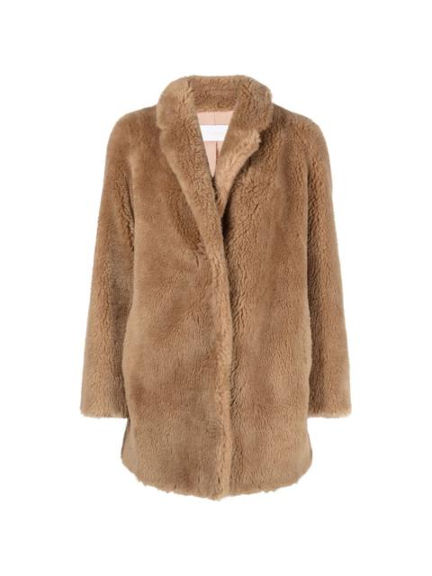 Yves Salomon fitted faux-fur button coat