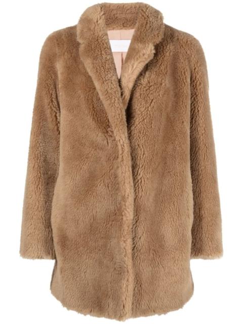 Yves Salomon fitted faux-fur button coat