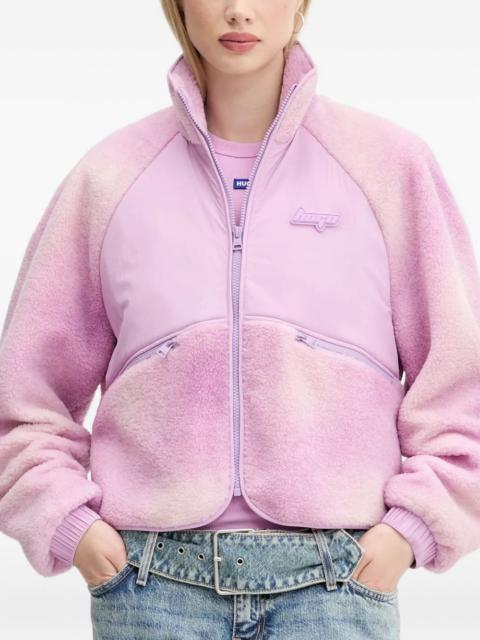 HUGO colour-block fleece jacket