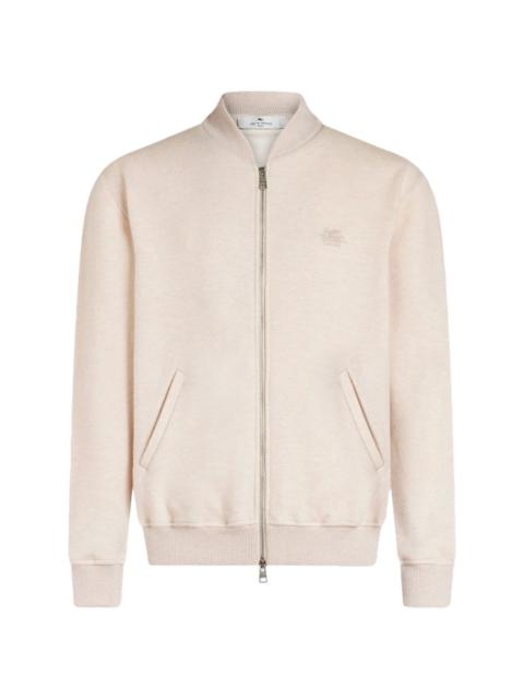 Pegaso-embroidered wool bomber jacket