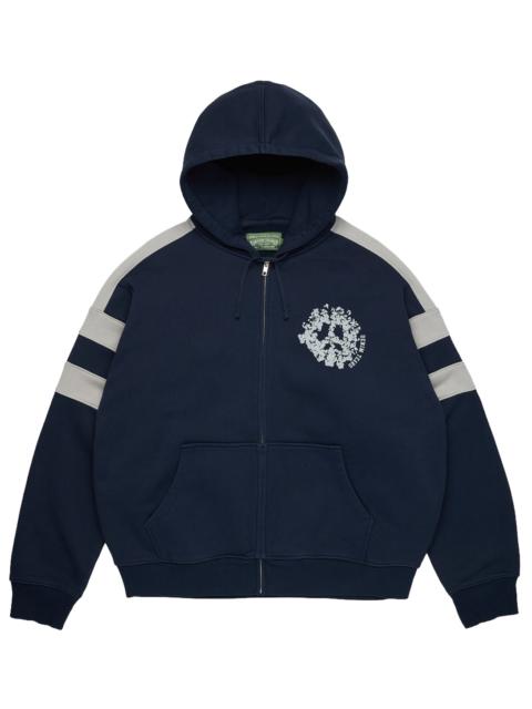 DENIM TEARS Denim U Paneled Zip Hoodie "Navy" DT901
