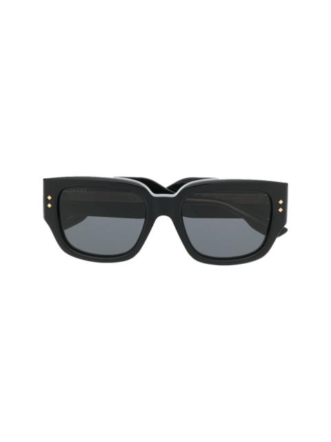 GUCCI logo square-frame sunglasses