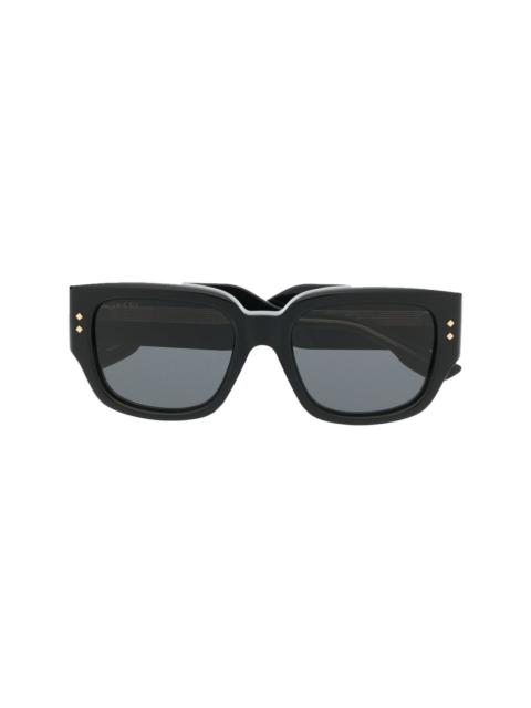 GUCCI logo square-frame sunglasses