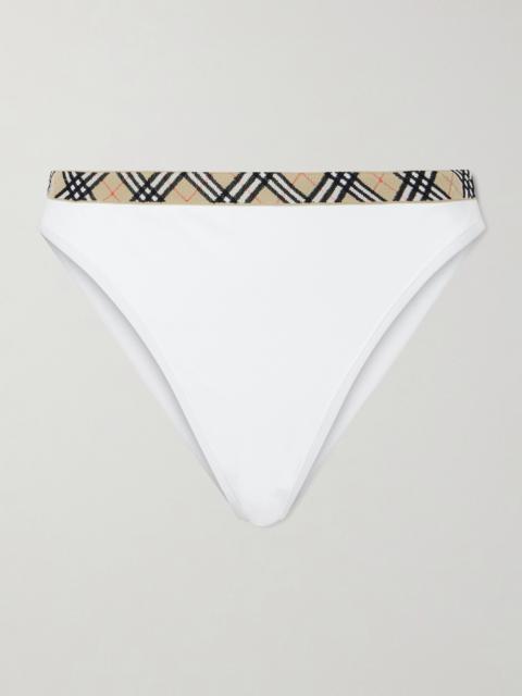Burberry Samphire Checked Bikini Bottom