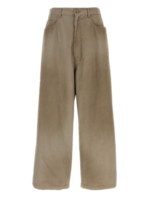 BALENCIAGA two-tone cotton trousers
