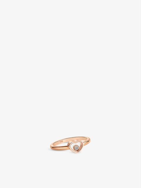My Happy Hearts 18ct rose-gold and 0.05ct brilliant-cut diamond ring