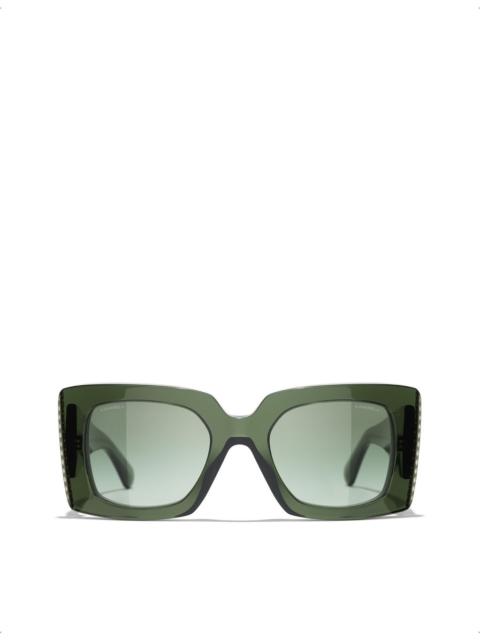 CHANEL CH5480H square-frame acetate sunglasses