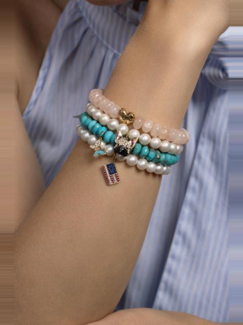 SYDNEY EVAN Freshwater Pearl Charlotte Charm Bracelet