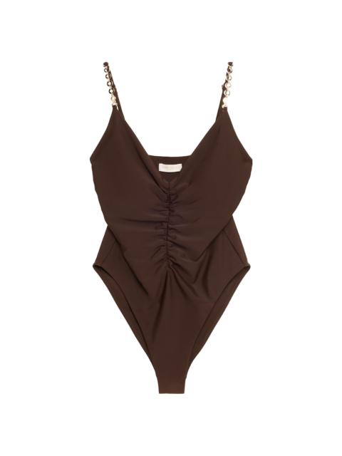 RAMY BROOK Women's Monique Ruched One-Piece Swimsuit - Beach Brown