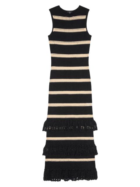 Rails Women's Ana Crochet Stripe Maxi Dress - Black Oat Stripe