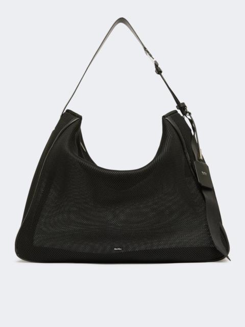 Max Mara Extra-large handbag in technical mesh - BLACK