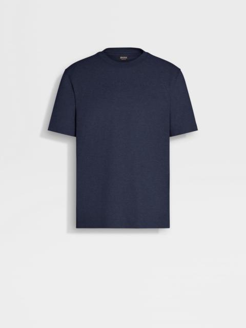 NAVY BLUE LINEN T-SHIRT