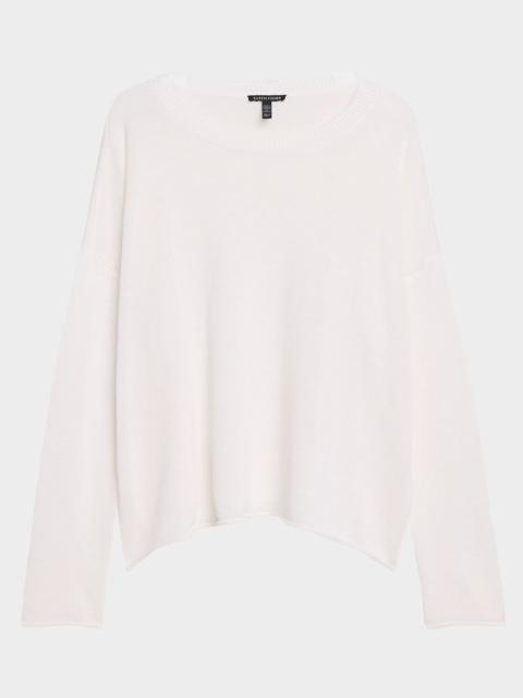 EILEEN FISHER Crewneck Organic Linen-Cotton Sweater