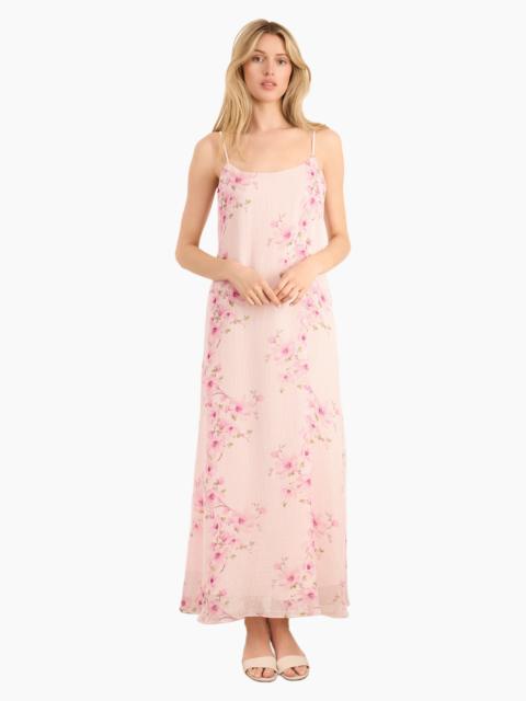 CAMI NYC LUZ METALLIC CHIFFON MAXI DRESS AURORA BLOSSOM