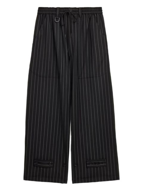 Y-3 pinstripe drawstring trousers
