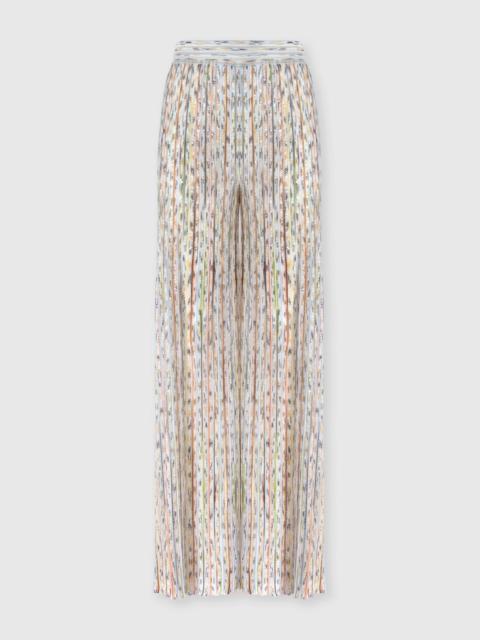 Missoni Ribbed Mixed Viscose Trousers with Sequins
