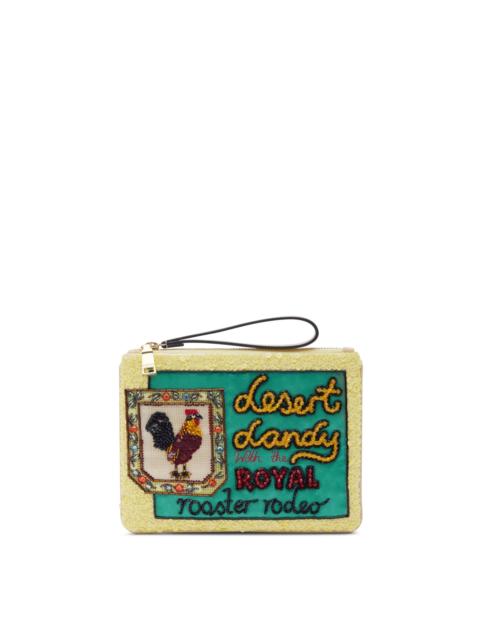 ALÉMAIS Ace Rooster Embellished Clutch