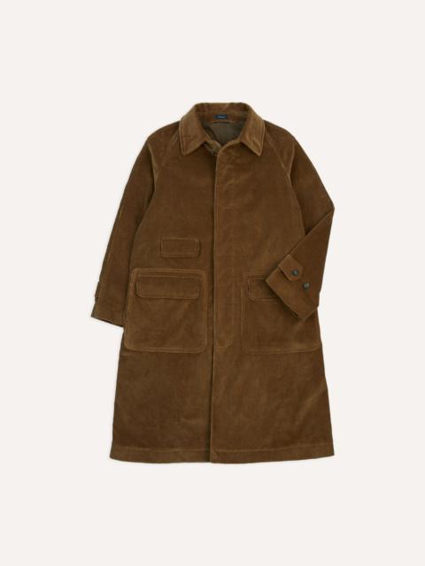Drake's Tan Corduroy Raglan Coat