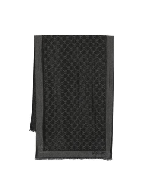 lamÃ© logo-jacquard scarf