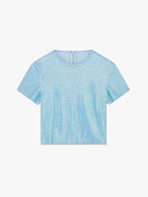 CASABLANCA Blue Hotfix Short Sleeve T-Shirt | Casablanca Paris