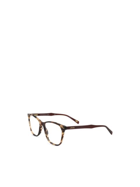 Levi's tortoiseshell-effect square-frame glasses