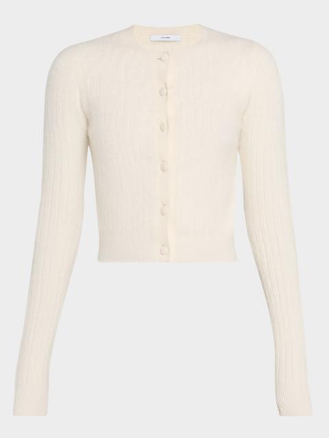 ADAM LIPPES Crus Cashmere Crop Crewneck Cardigan