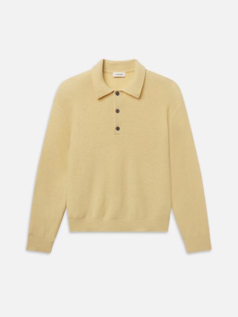 FRAME Boiled Wool Polo Sweater