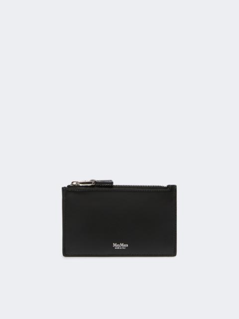 Max Mara CARDHOLDER Leather card holder - MUD