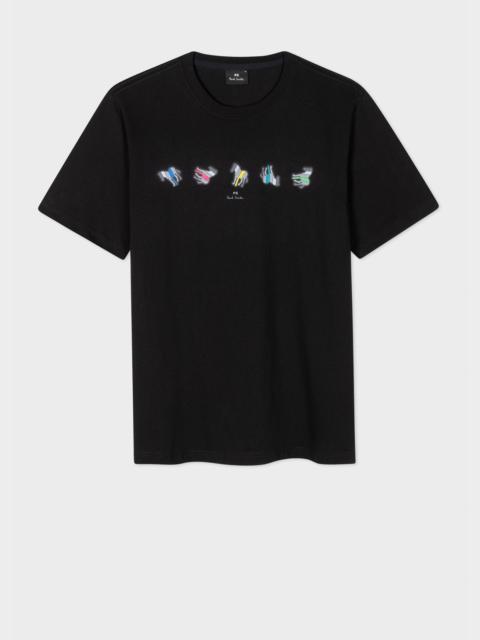 Paul Smith Black 'Zebra Repeat' Print T-Shirt