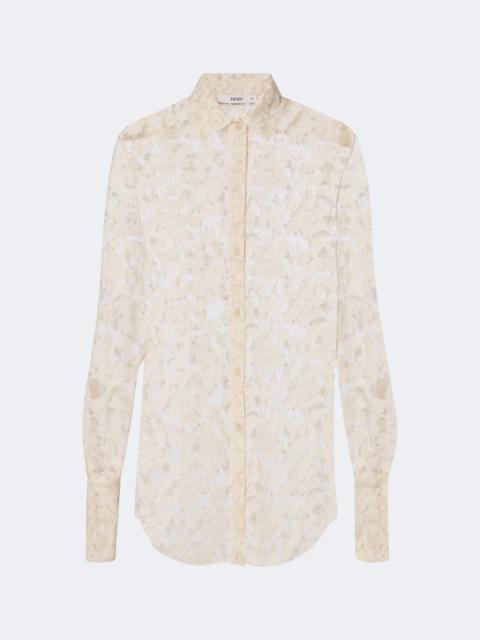 FENDI Sheer lace shirt