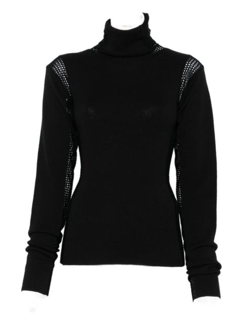 diotima mesh-panel turtleneck top