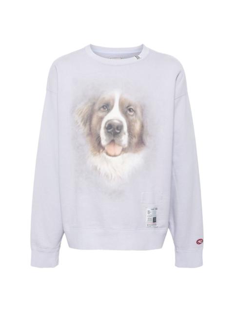 dog-print cotton sweatshirt