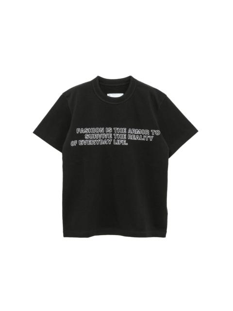 sacai Bill Cunningham Graphic Embroidery T-Shirt